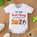 Cute Best Thing 2026 Letter Animal Print Short Sleeve Baby Romper