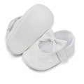 Embroidered Heart Bow Soft Sole Baby Prewalker Shoes