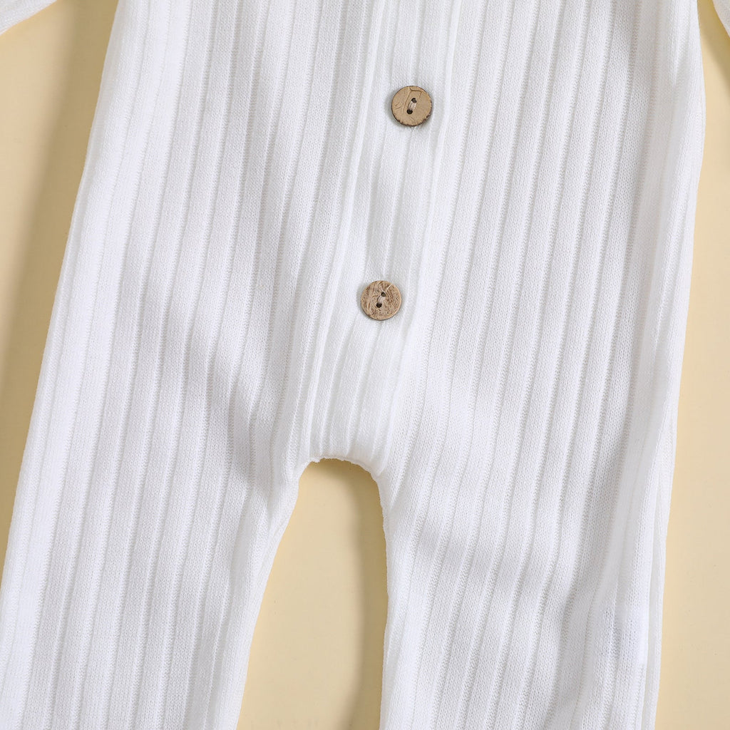 Classic Solid Color Baby Long Sleeve Jumpsuit