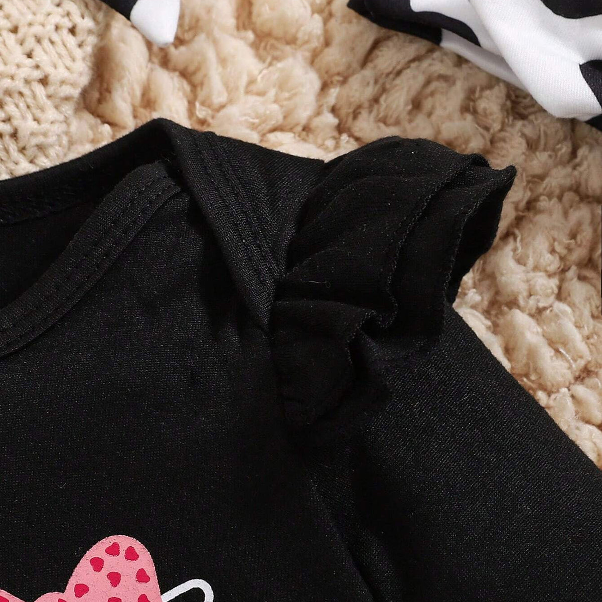 4PCS Holy Cow I AM Cute Cow Printed Long Sleeve Baby Set